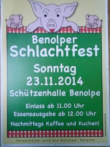 Plakat Schlachtfest 2014